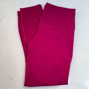 Lululemon Wunder Train High Rise HR Crop 23" Legging Magenta Purple Size 8